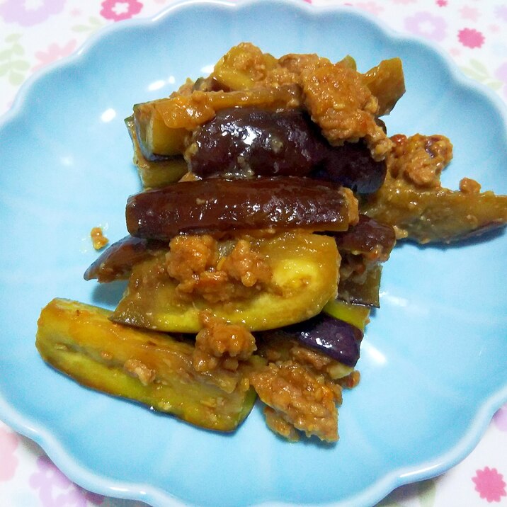 茄子とひき肉の味噌炒め レシピ 作り方 By Aoi 楽天レシピ